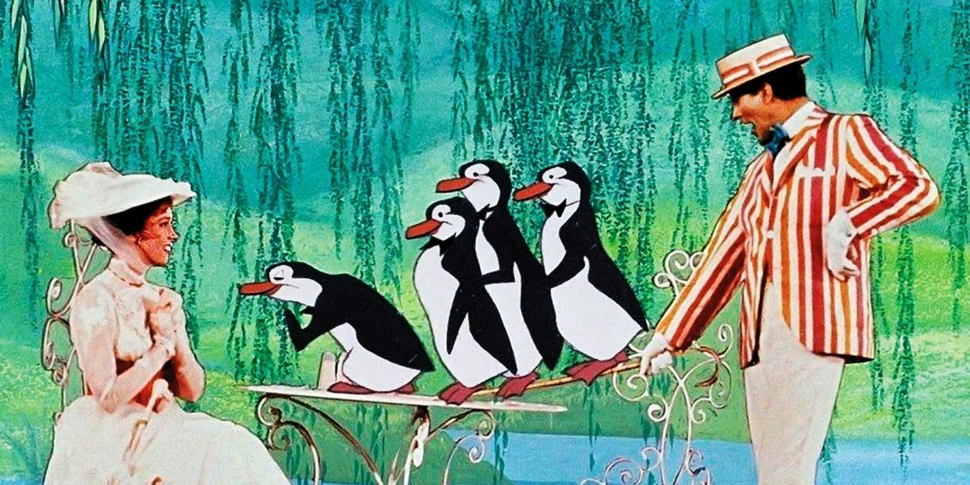 Penguin waiters in mary poppins