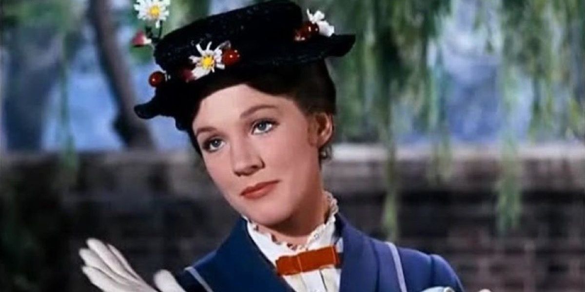 Mary Poppins (Julie Andrews) in the Disney film &quot;Mary Poppins.&quot;