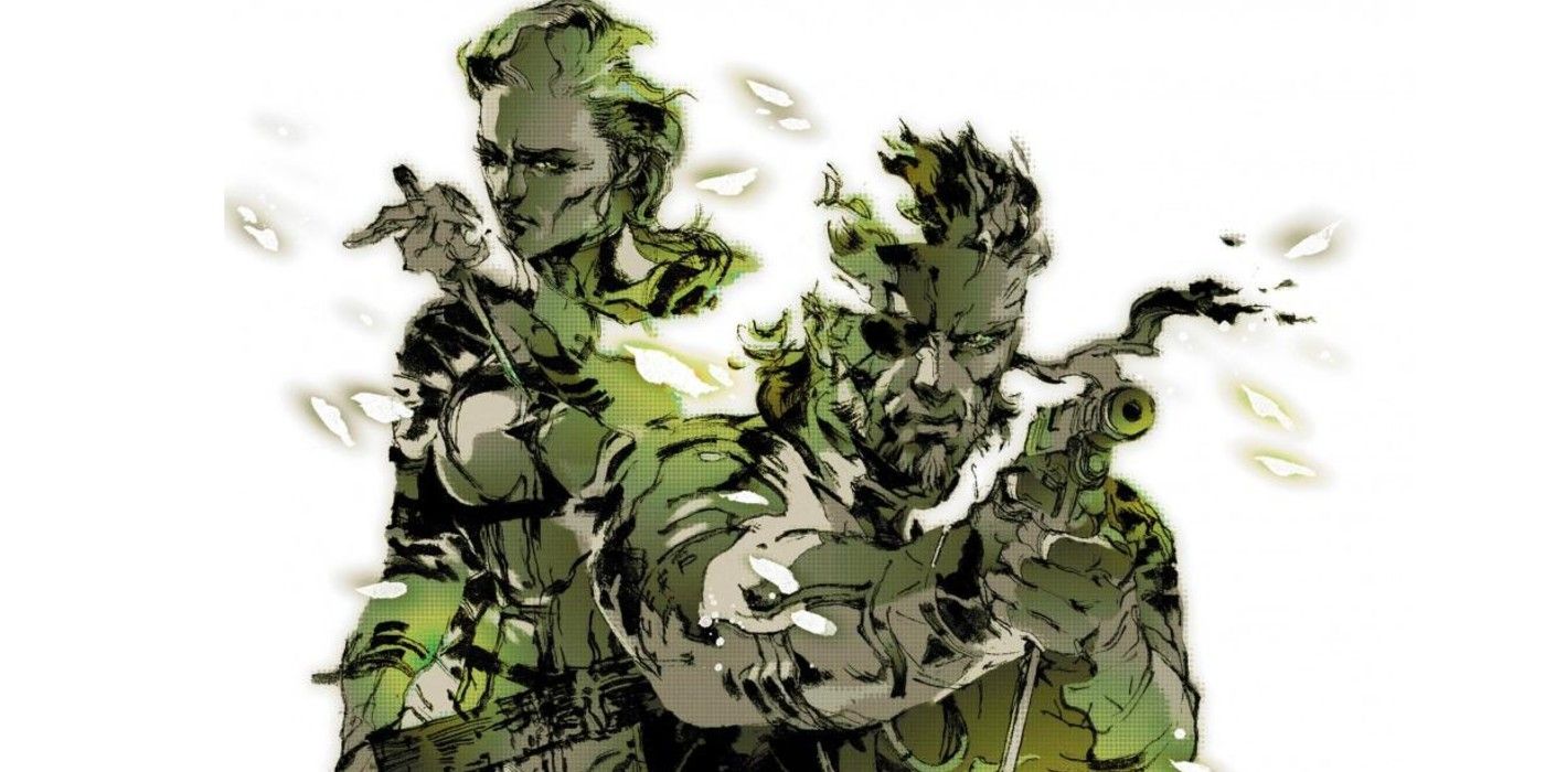 Metal Gear Solid 3: Snake Eater art dengan The Boss dan Naked Snake.