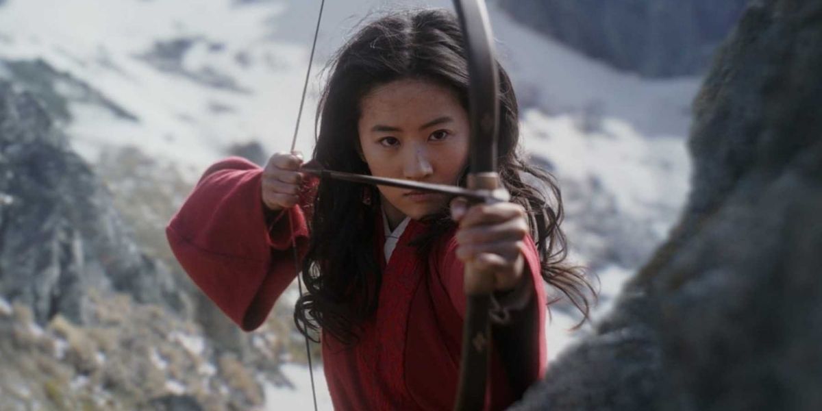 Mulan uses a bow and arrow in Mulan