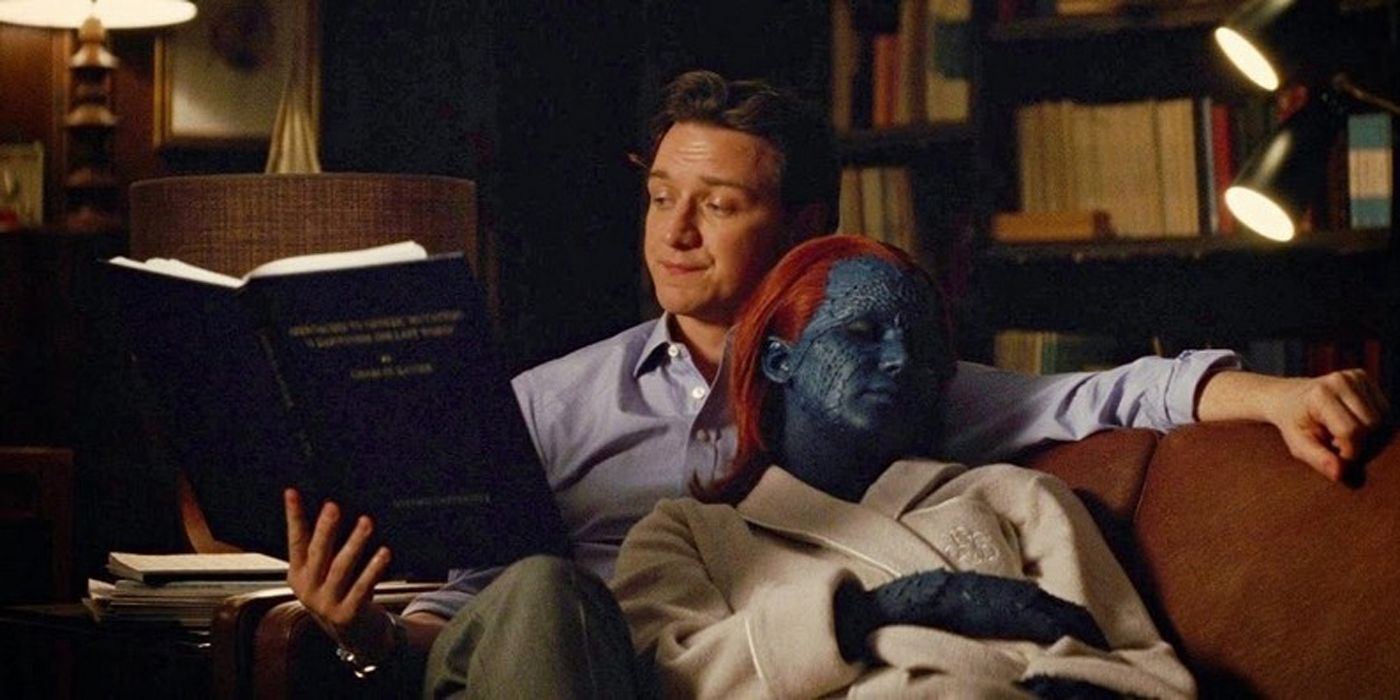 X-Men: Mystique chilling with Xavier