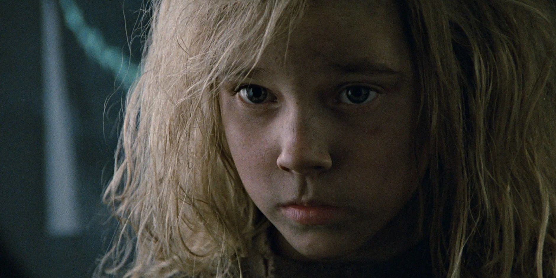 Newt looks concerned in Aliens.