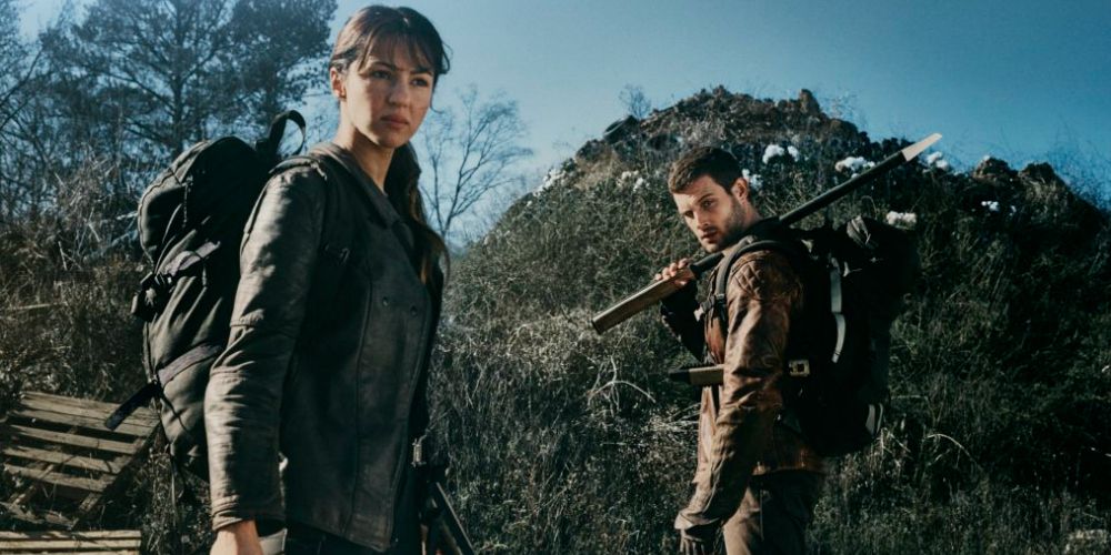 Nico Tortorella and Annet Mahendru in Walking Dead World Beyond Featured