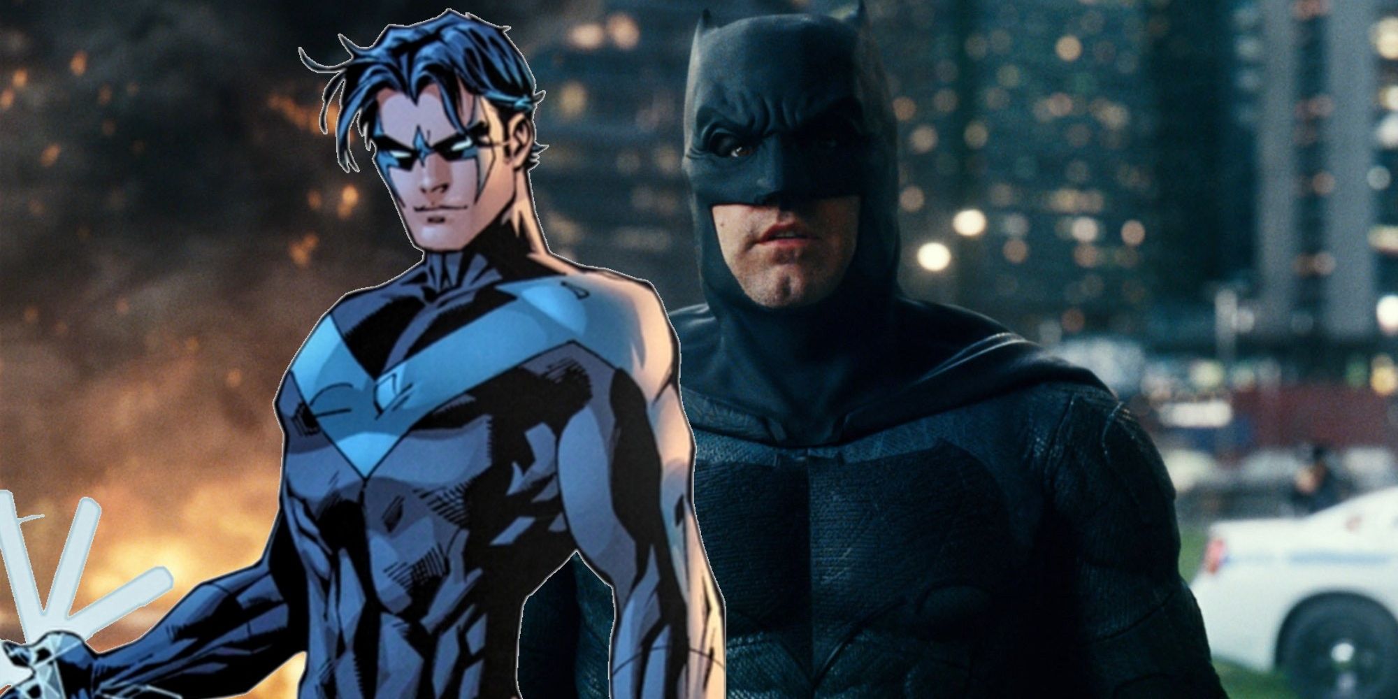 Nightwing and Ben Affleck as Batman