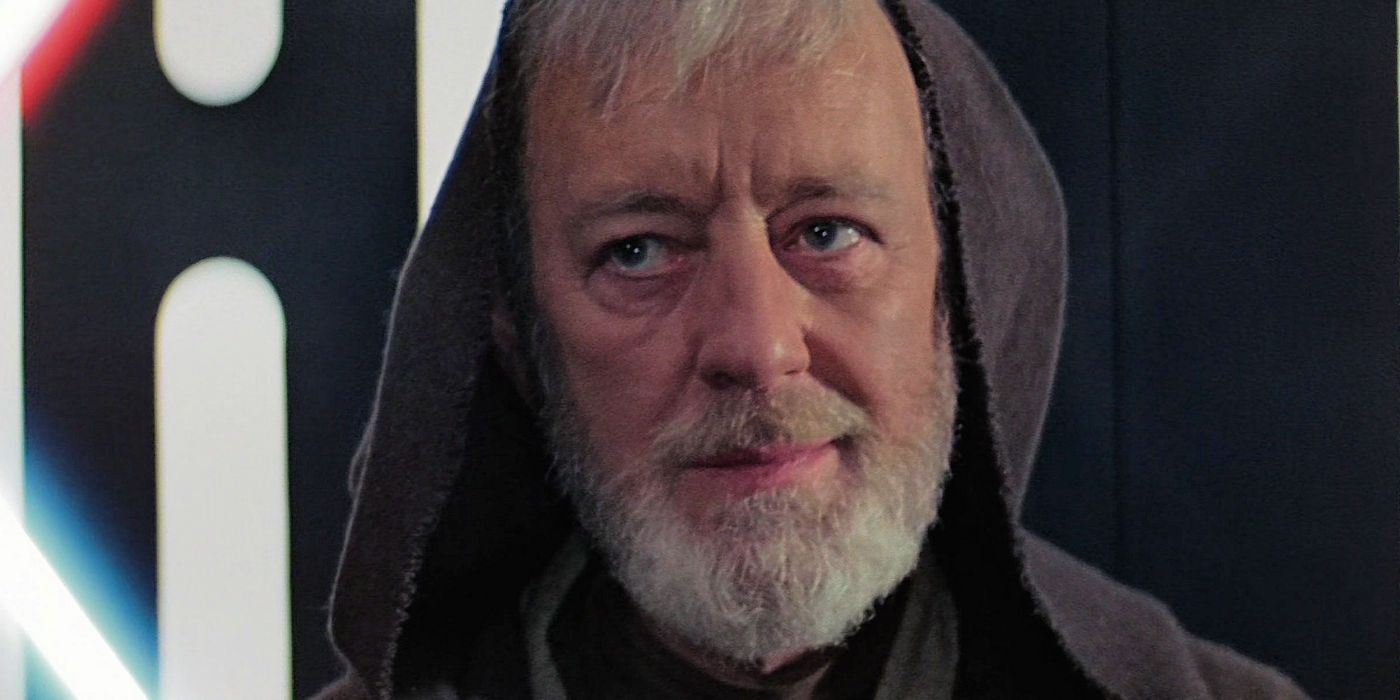 Close-up of Obi-Wan Kenobi in Star Wars: A New Hope