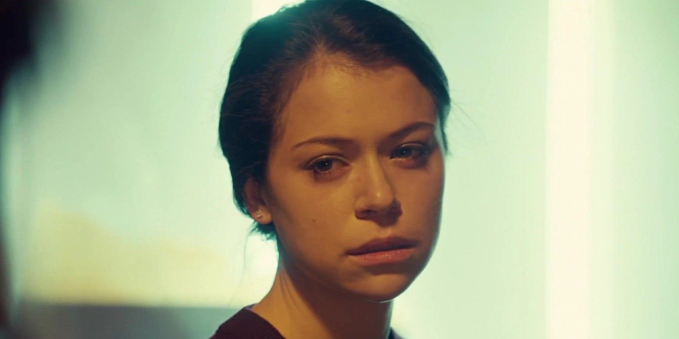 An image of Beth frowning in the show Orphan Black.