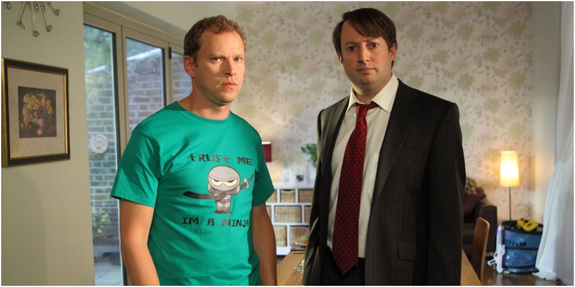 A screenshot of Jez and Mark of Peep Show