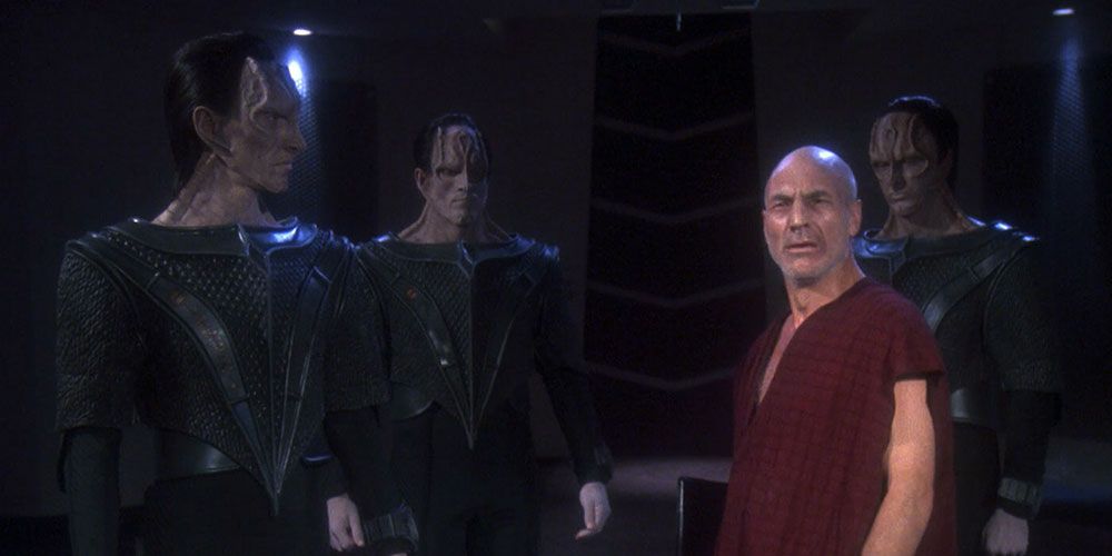 Picard refuses to bow to psychological torture.
