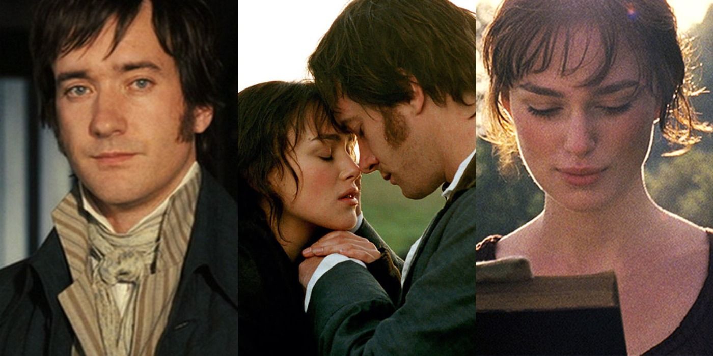 Pride and Prejudice 2005 movie collage of Elizabeth and Mr Darcy