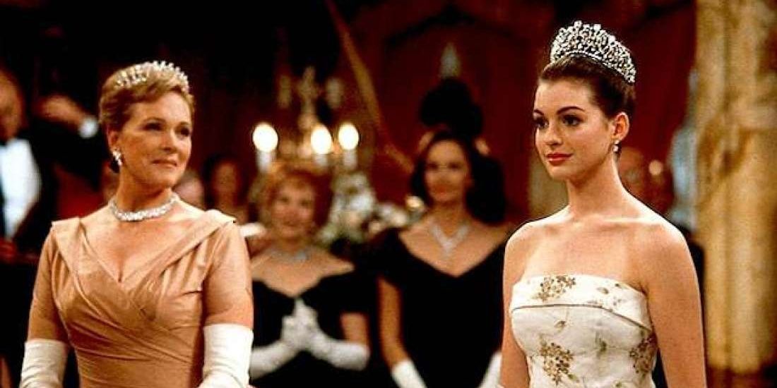 Queen Clarissa and Mia at the royal ball