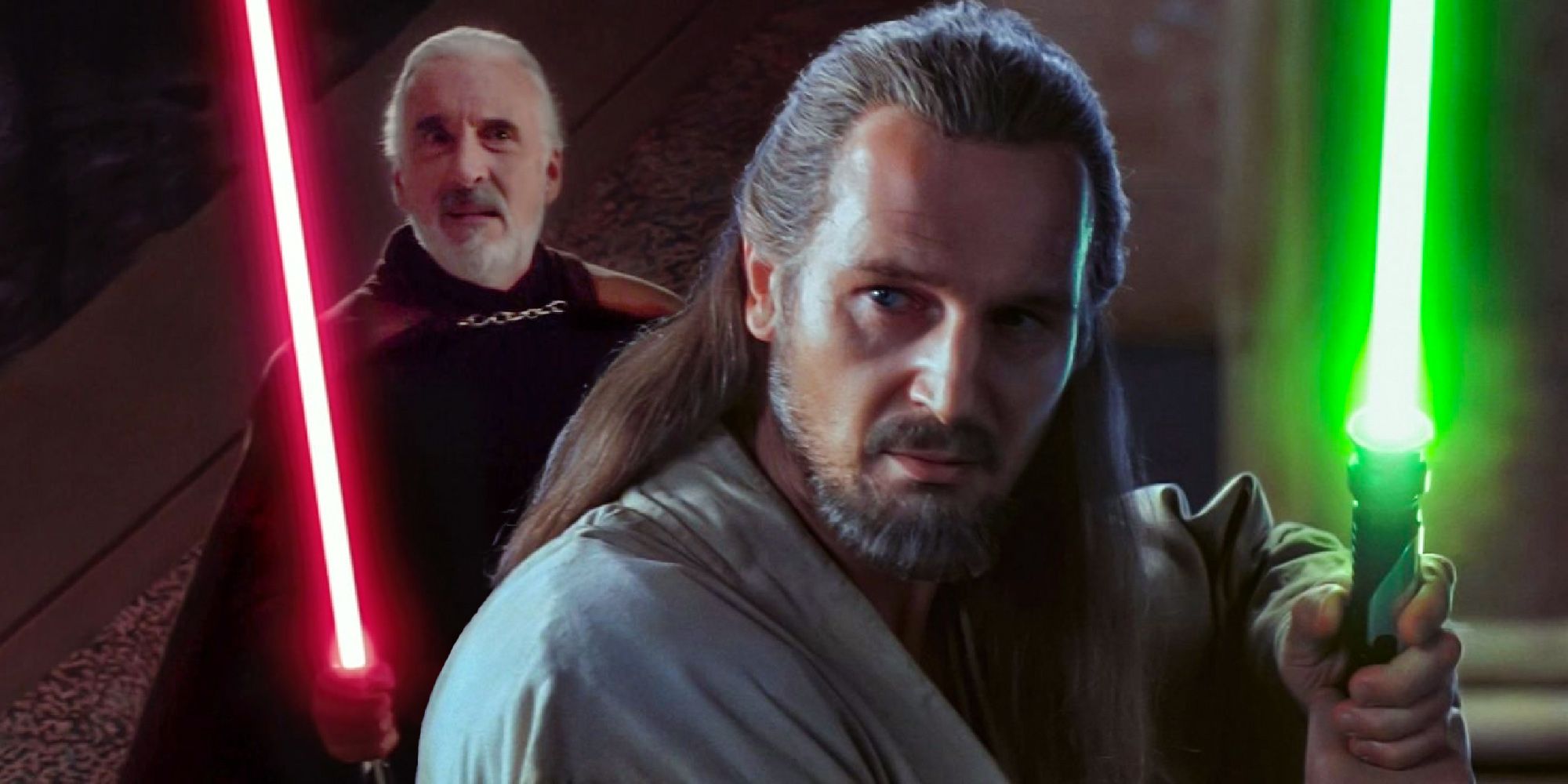 Qui gon Jinn Count Dooku Star Wars attack of the clones