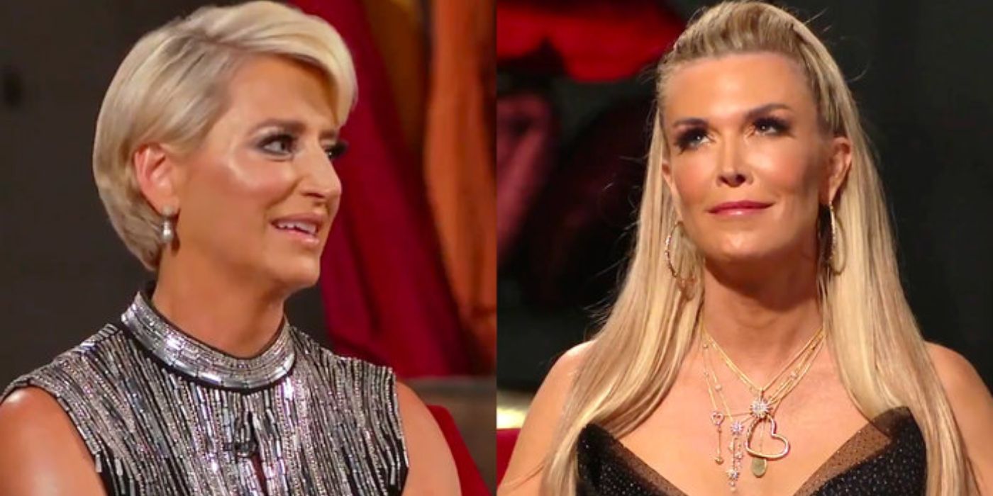 Split image of Dorina and Tinsley from RHONY