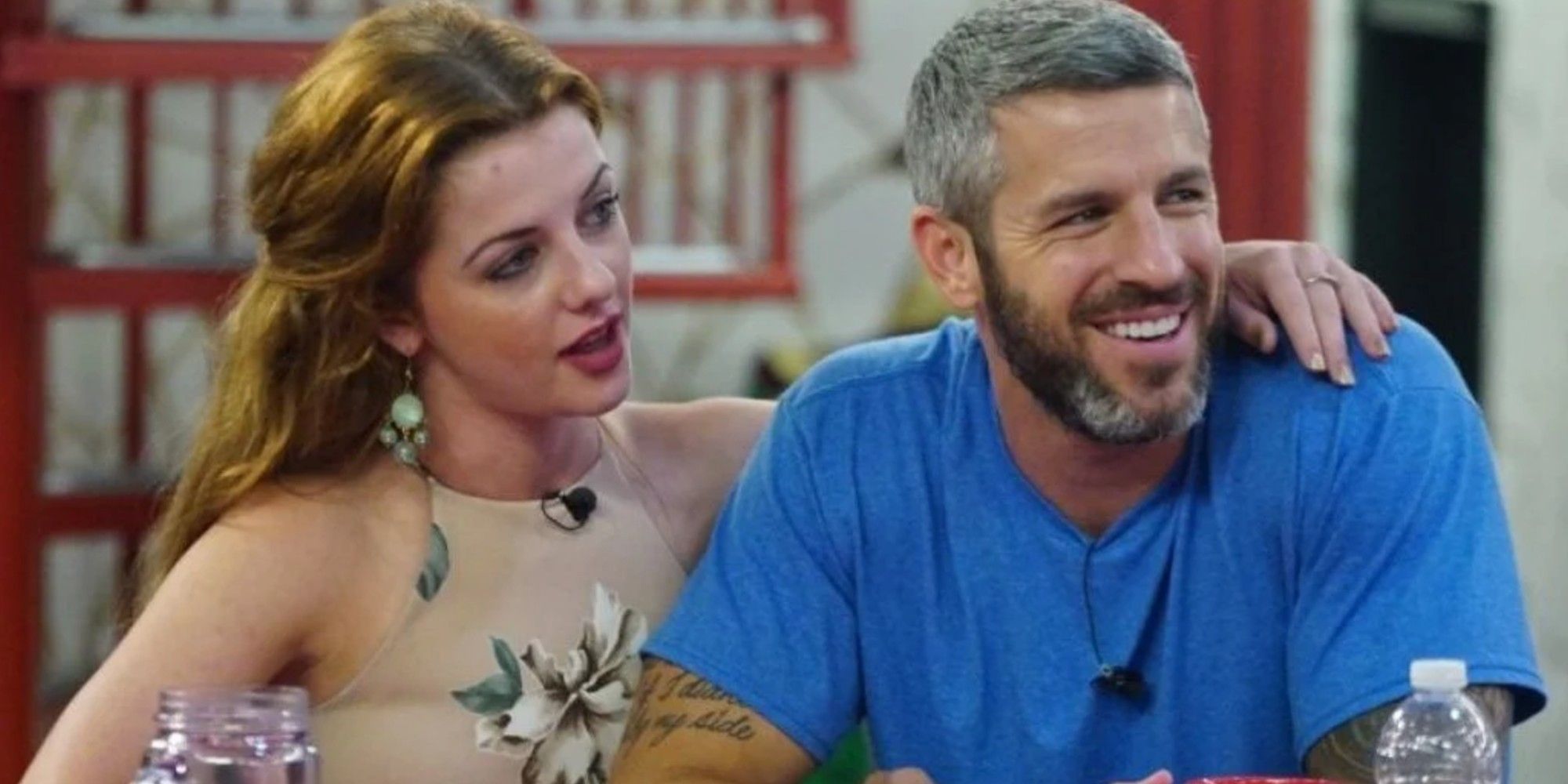 Raven Walton and Matthew Cline smiling on Big Brother 19 kitchen