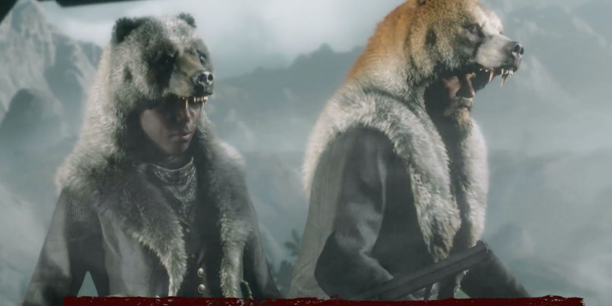 Image of Red Dead Online characters with Bear outfits