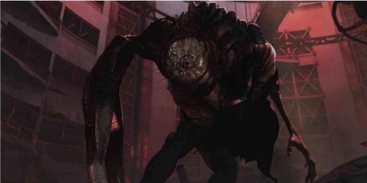 Monstro aparecendo em Resident Evil: Degeneration