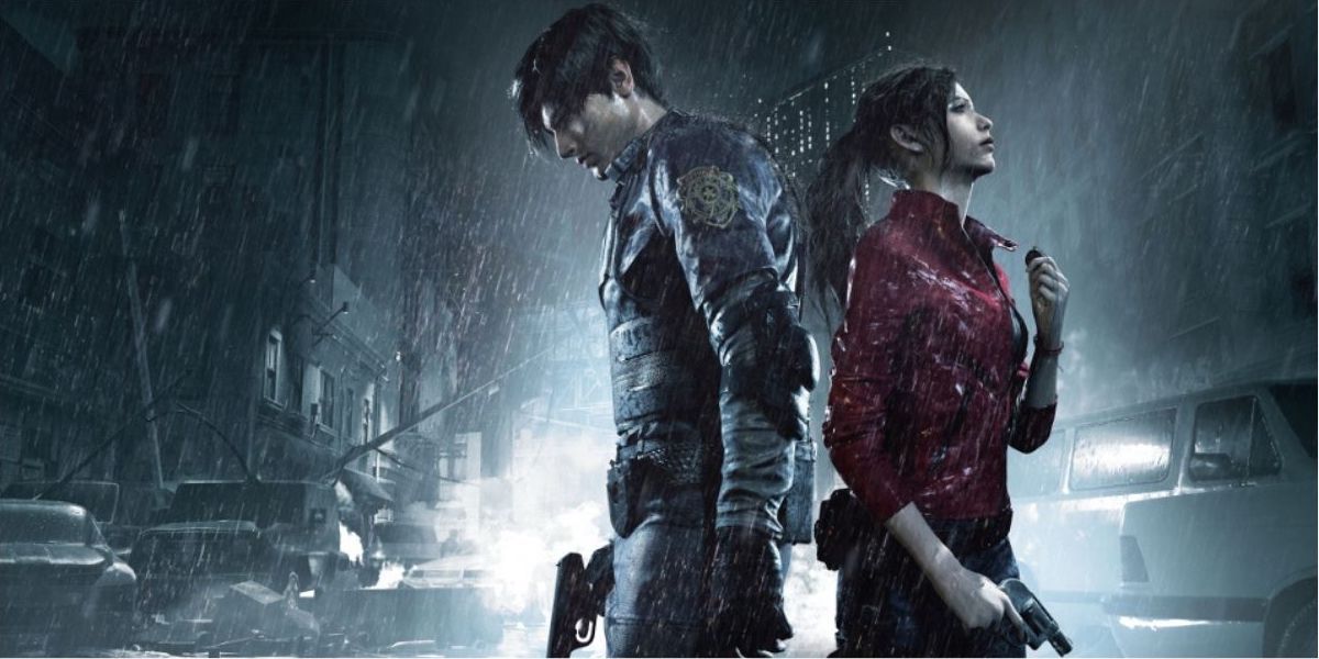 Leon and Claire in Raccoon city