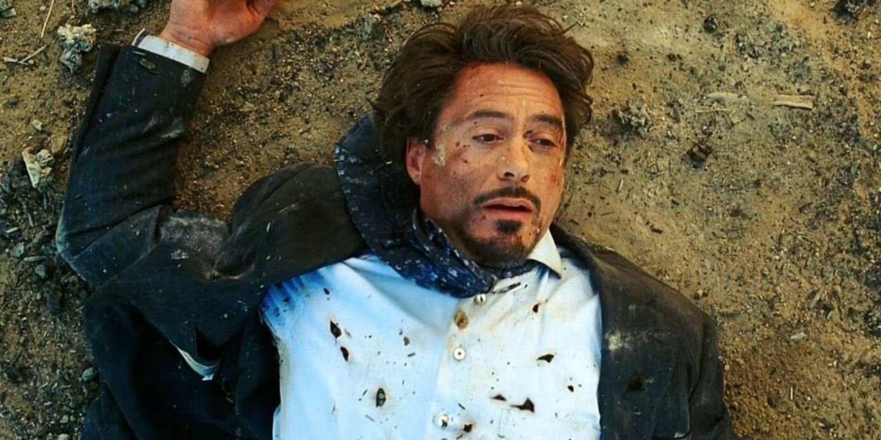 Robert Downey Jr in the opening scene of Iron Man