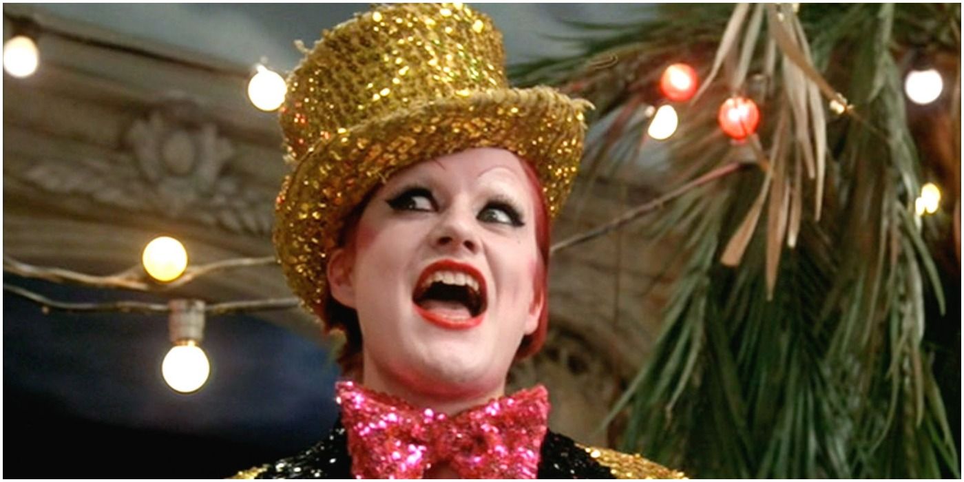 Rocky Horror Picture Show image with Little Nell singing in gold sequined top hat