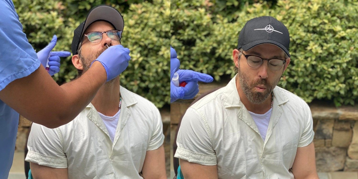 Ryan Reynolds receives COVID-19 test on Red Notice set