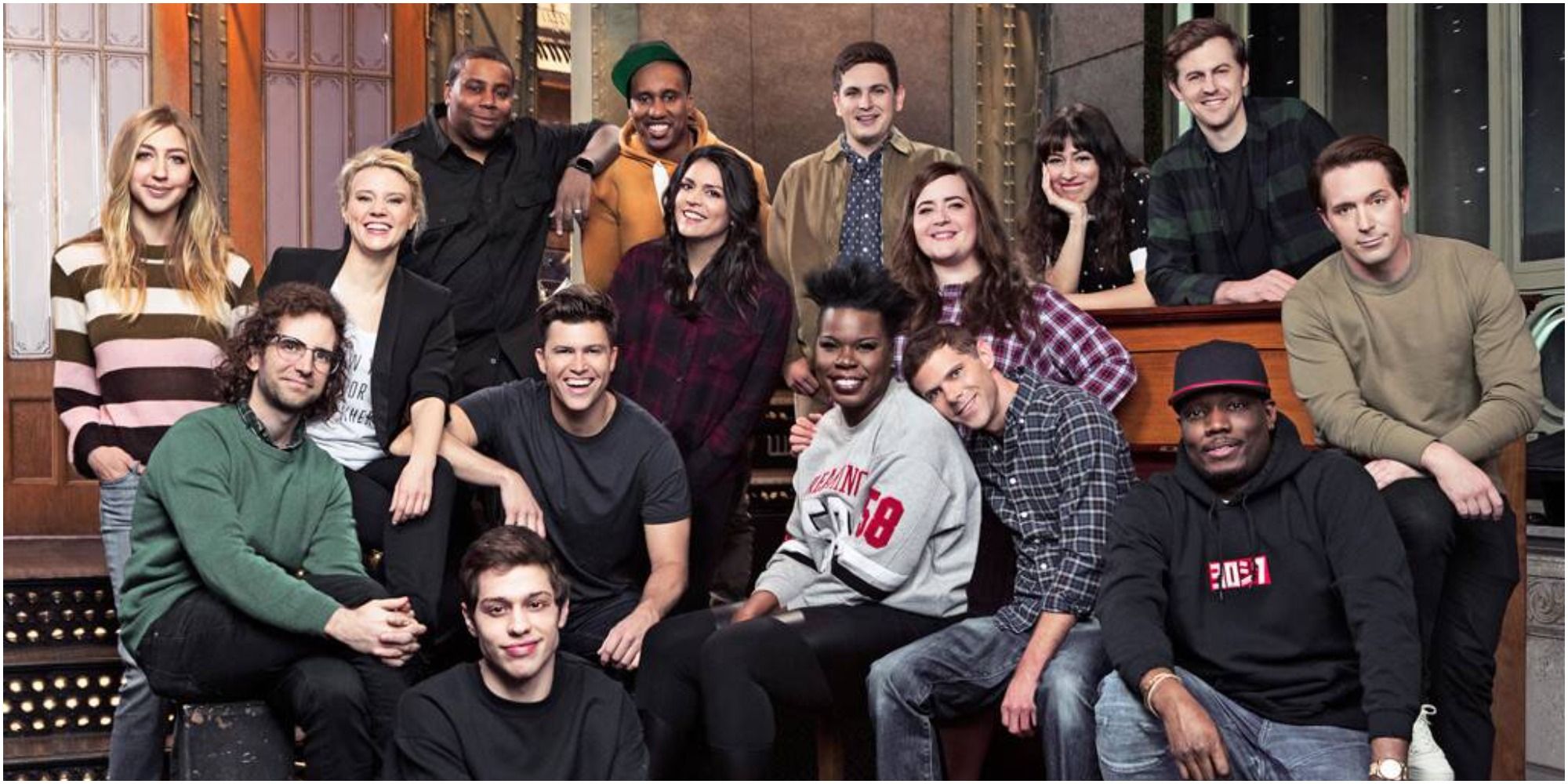 A promotional shot of the Season 44 Cast of SNL