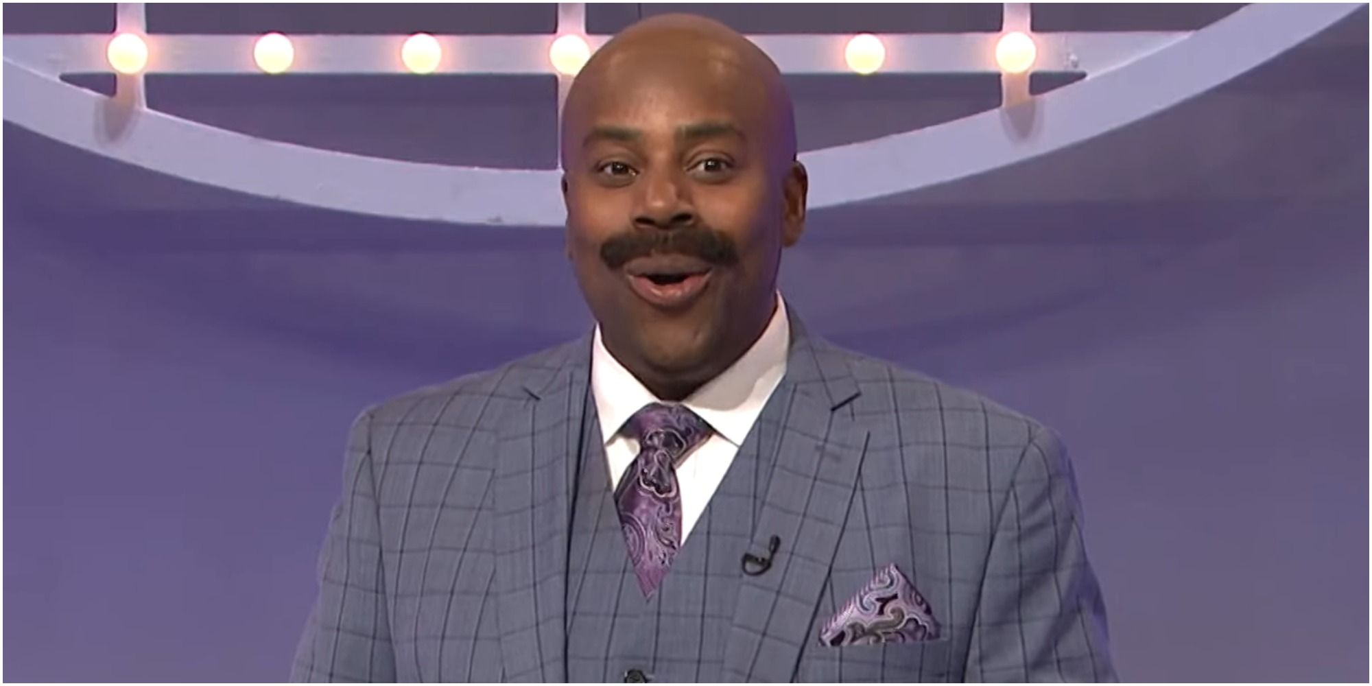 A screenshot of Kenan Thompson as Steve Harvey in the &quot;Family Feud&quot; sketch from SNL