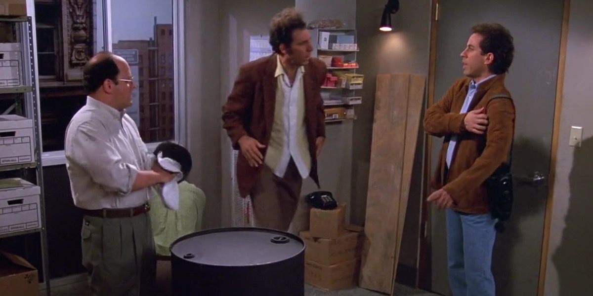 Kramer with George and Jerry