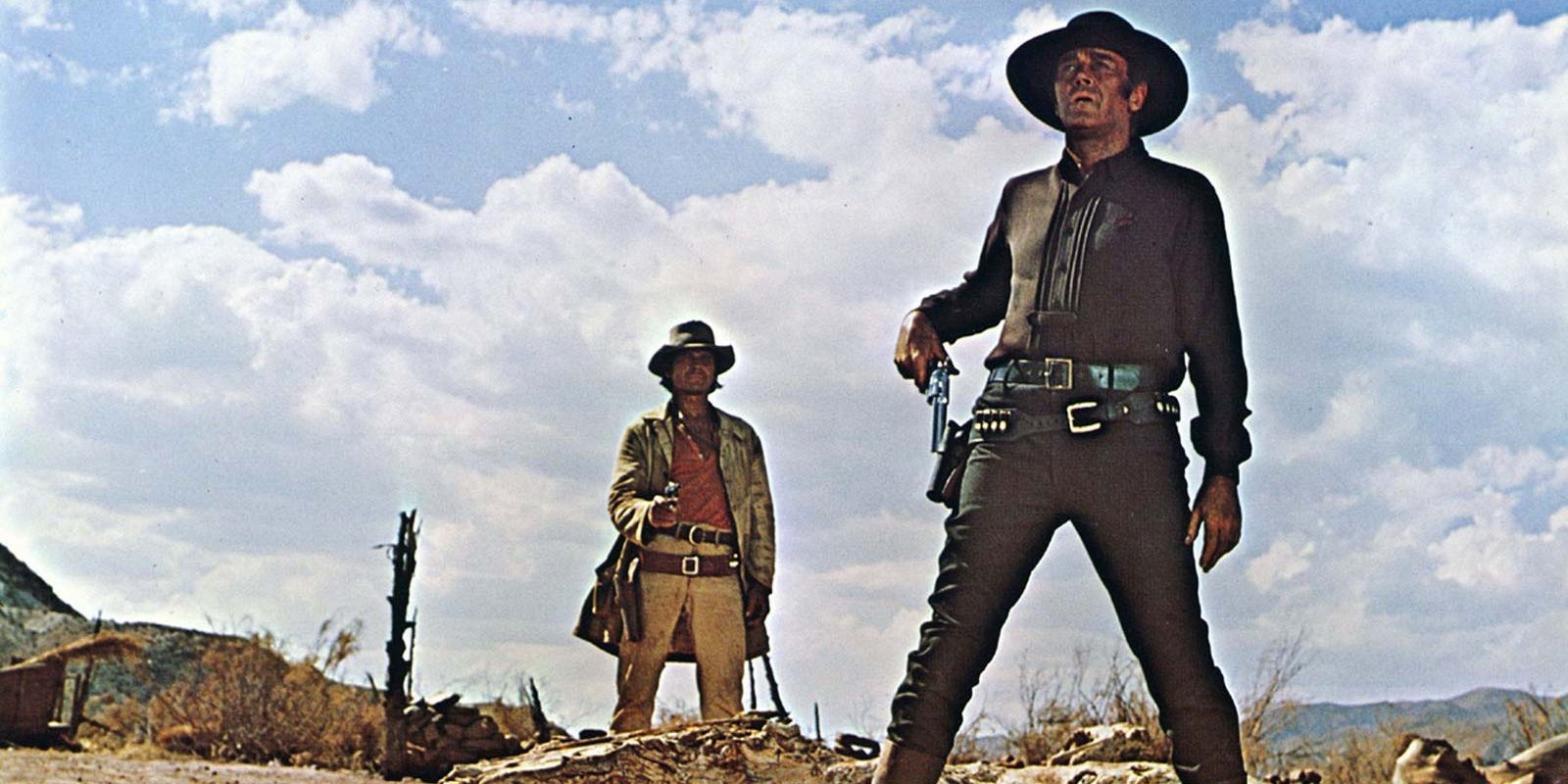 Two gunslingers look on from Once Upon a Time In the West 