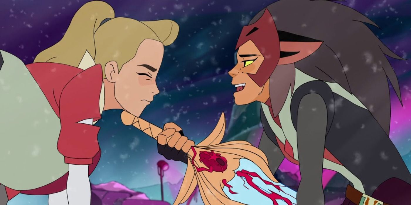 Catra and Adora in She-Ra