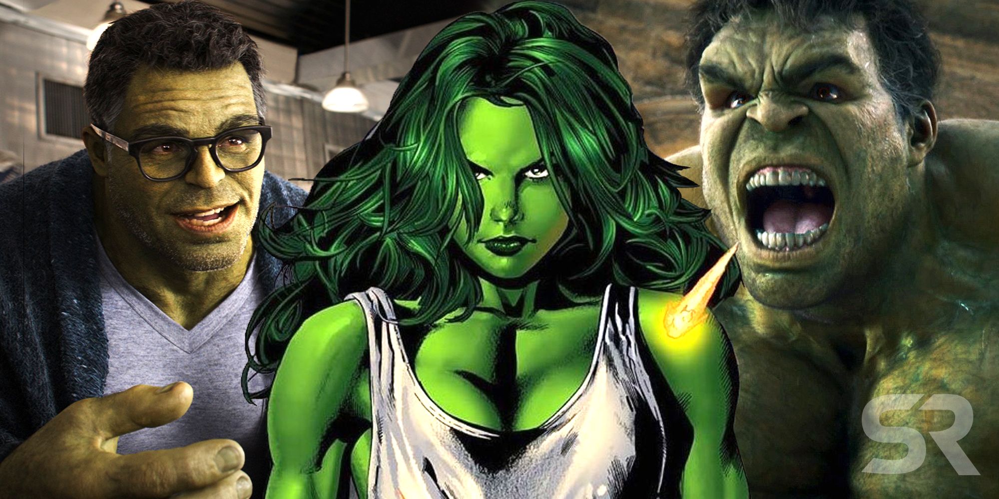 Smart Hulk, She-Hulk,and Angry Hulk