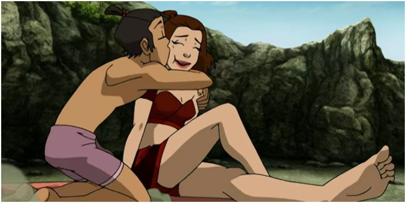Sokka Kissing Suki on the Beach, Avatar