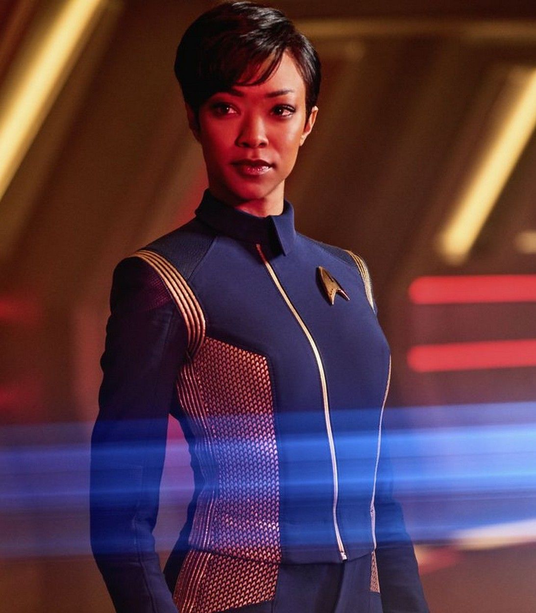 Sonequa Martin-Green as Michael Burnham in Star Trek Discovery vertical