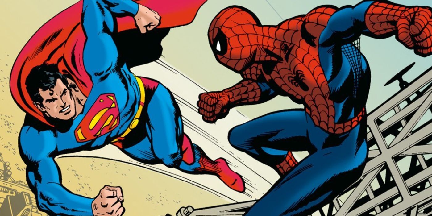Spider-Man fighting Superman