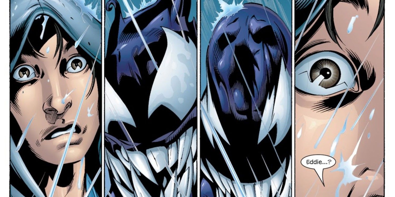 Eddie Brock turning into Venom in Ultimate Spider-Man