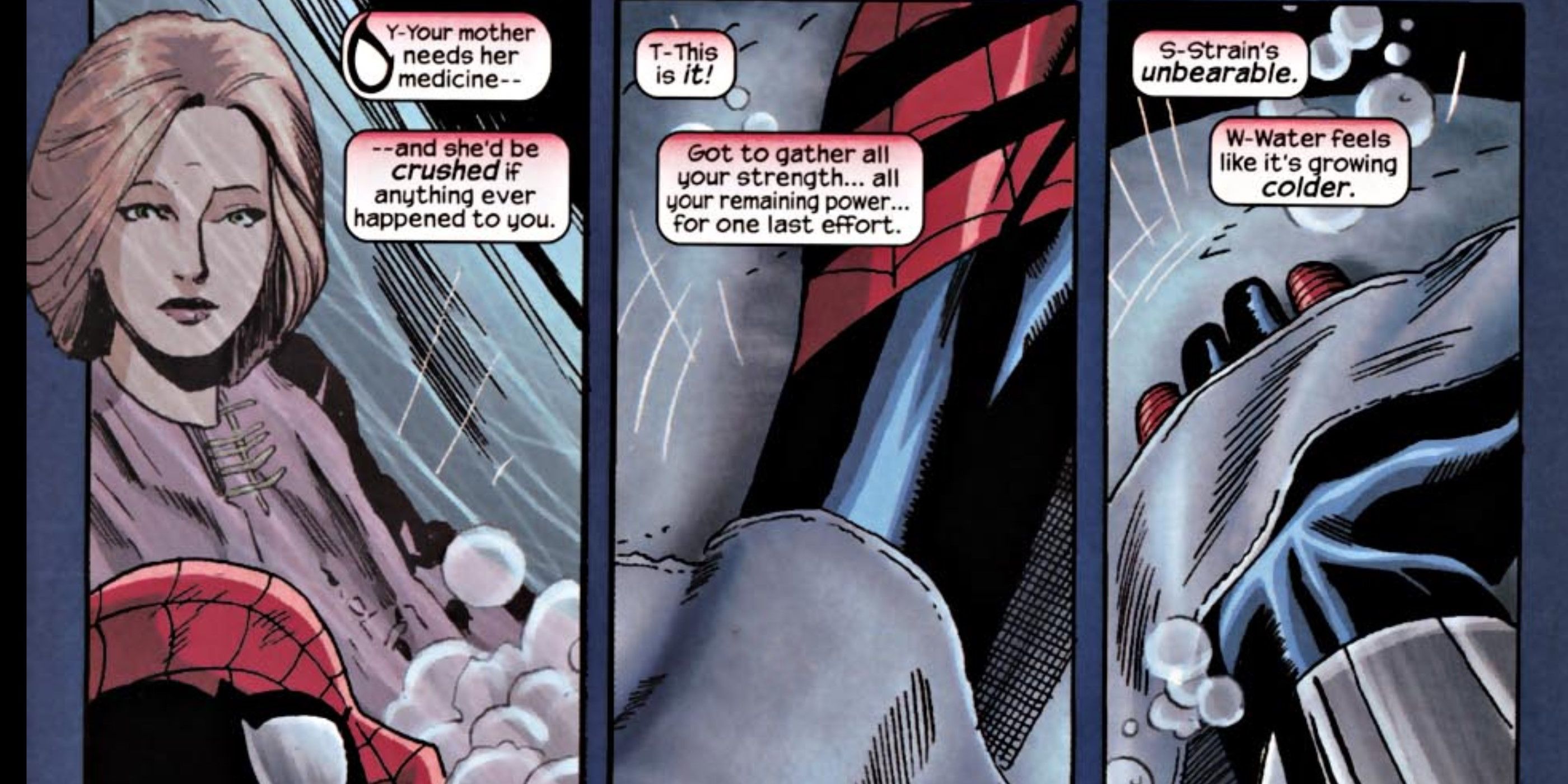 Pat Olliffe&rsquo;s Spider-Girl #56 art depicting Mary Jane&rsquo;s imagined floating head art HORIZONTAL.
