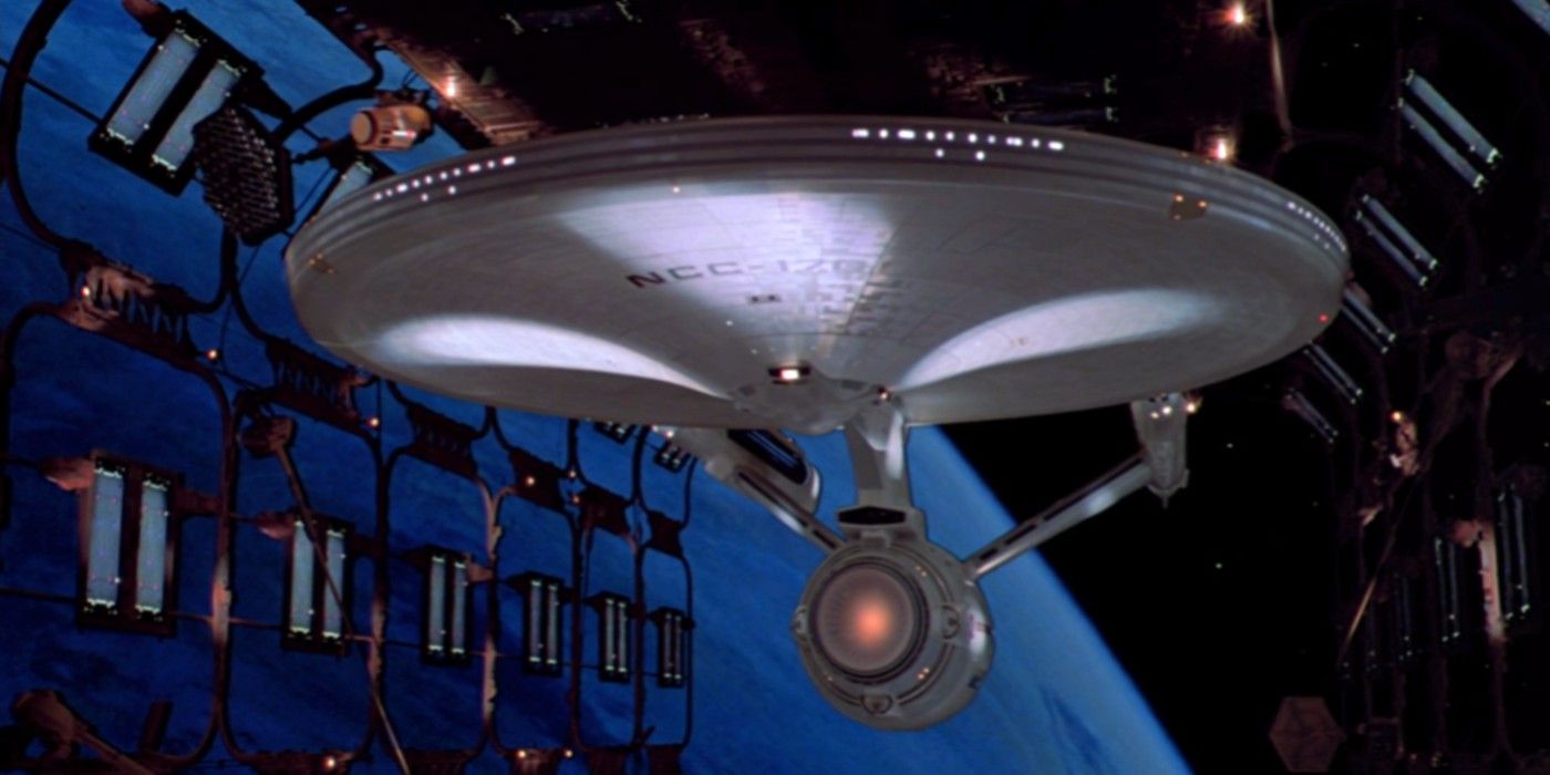 The refitted USS Enterprise at dry dock in Star Trek: The Motion Picture.