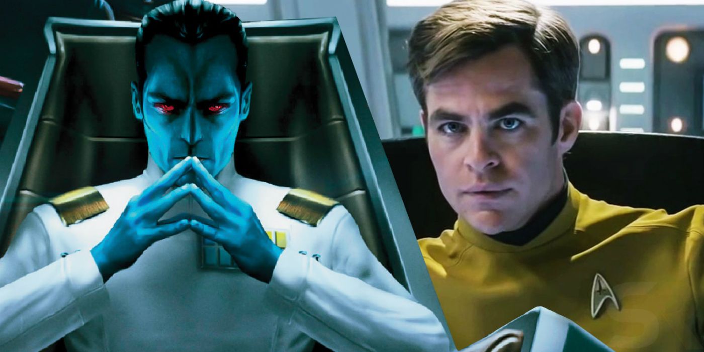 Star Wars Admiral Thrawn and Chris Pine as Captain Kirk