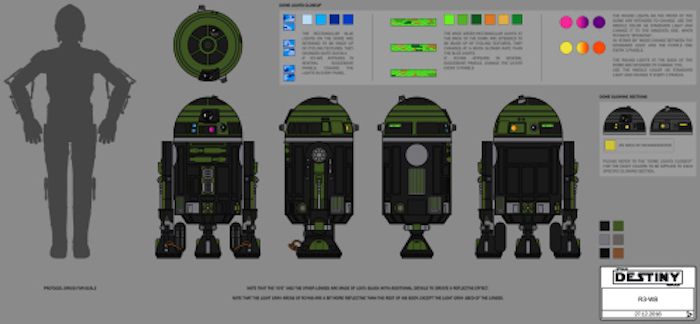 Star Wars Destiny R3-W8 Concept Art