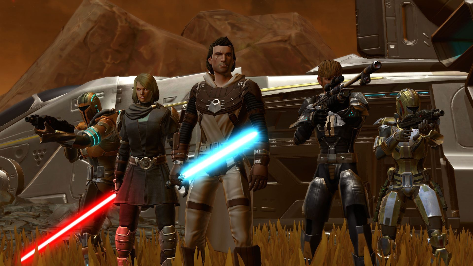 Characters from Star Wars: The Old Republic. 