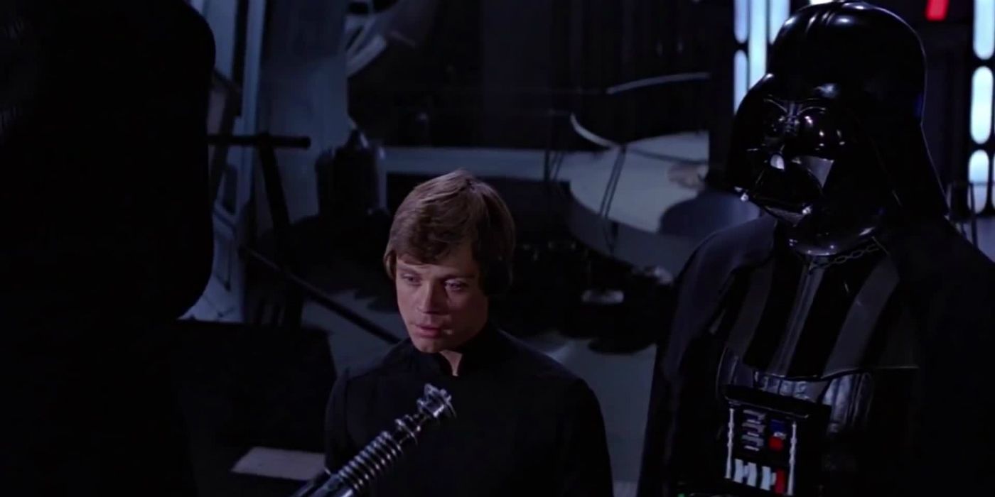 Star Wars Palpatine Luke and Darth Vader in Return of the Jedi