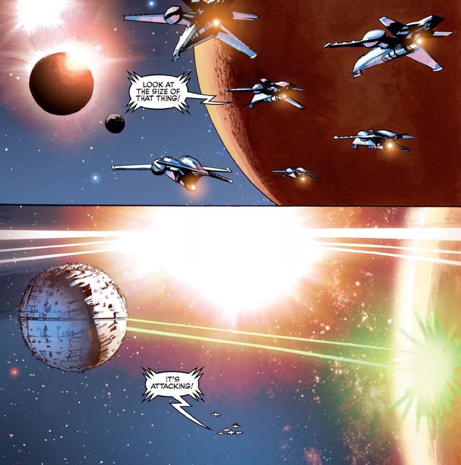Aquilae forces engage the Empire's massive battle station.