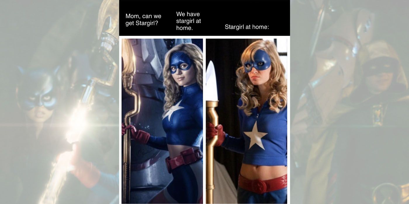 Stargirl at home meme with new Stargirl and Smallville version.