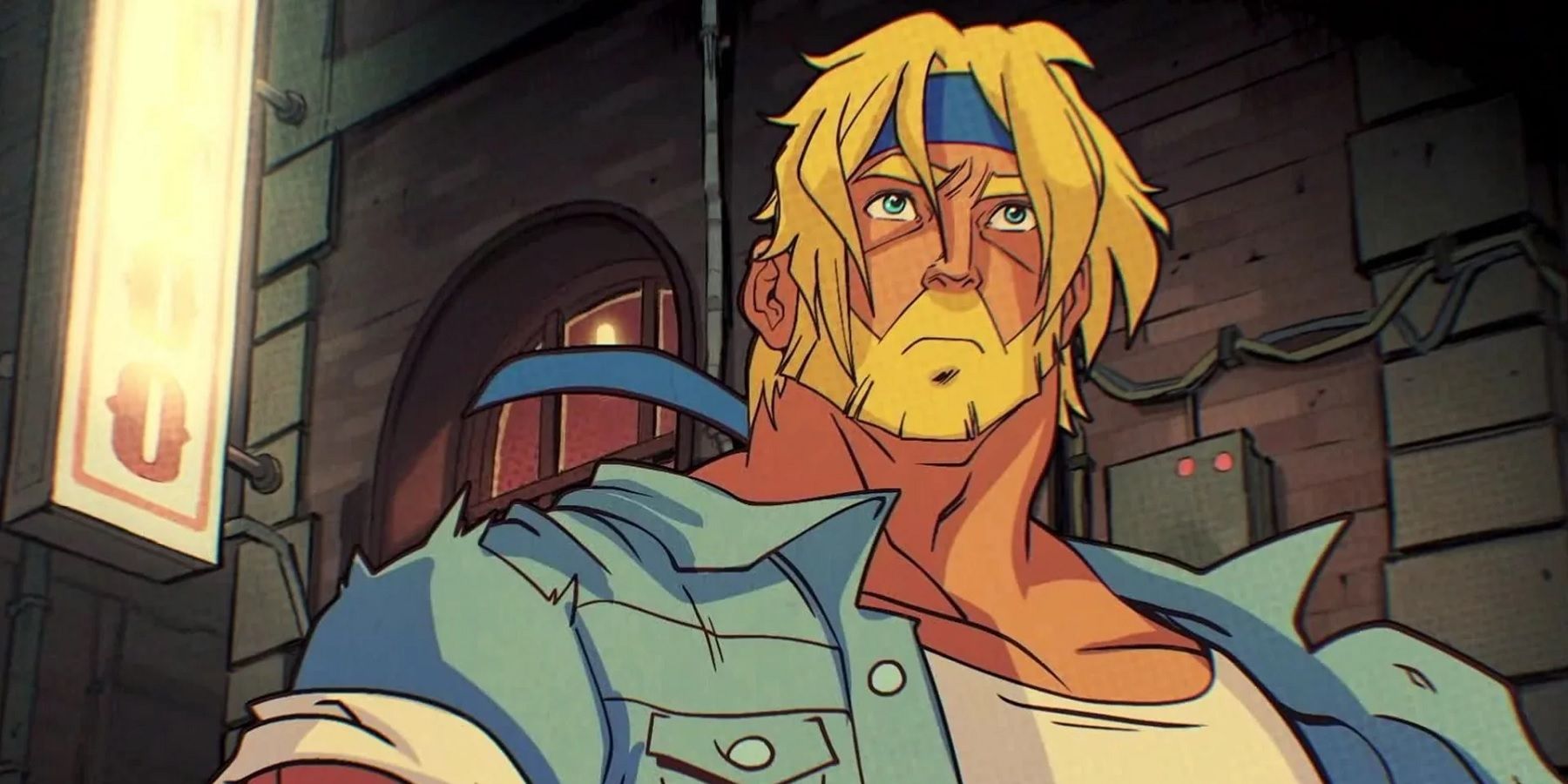 A screenshot of the opening cinematics from Streets of Rage 4.