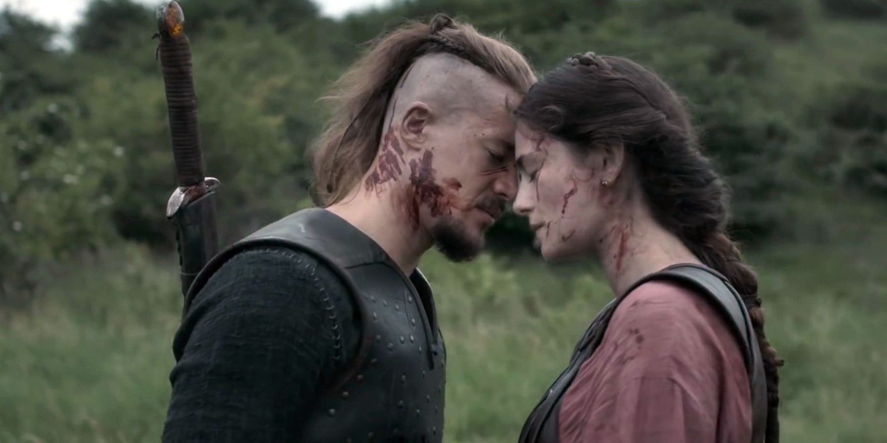 Alexander Dreymon and Millie Brady-The Last Kingdom Season 4