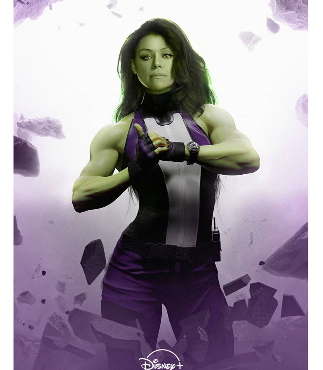 Tatiana Maslany as buff She-Hulk fan art vertical