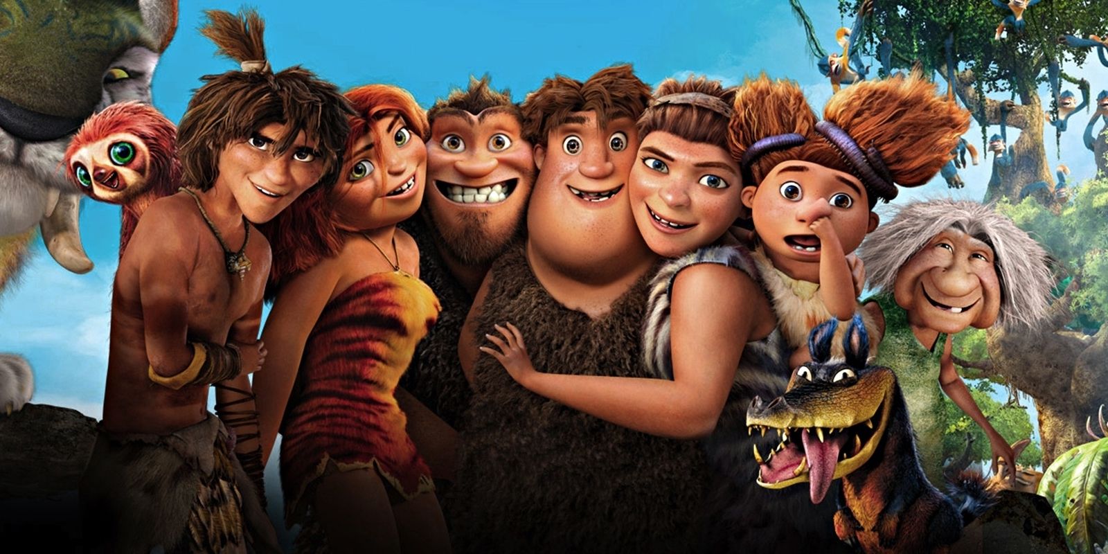 The cast of Dreamworks The Croods