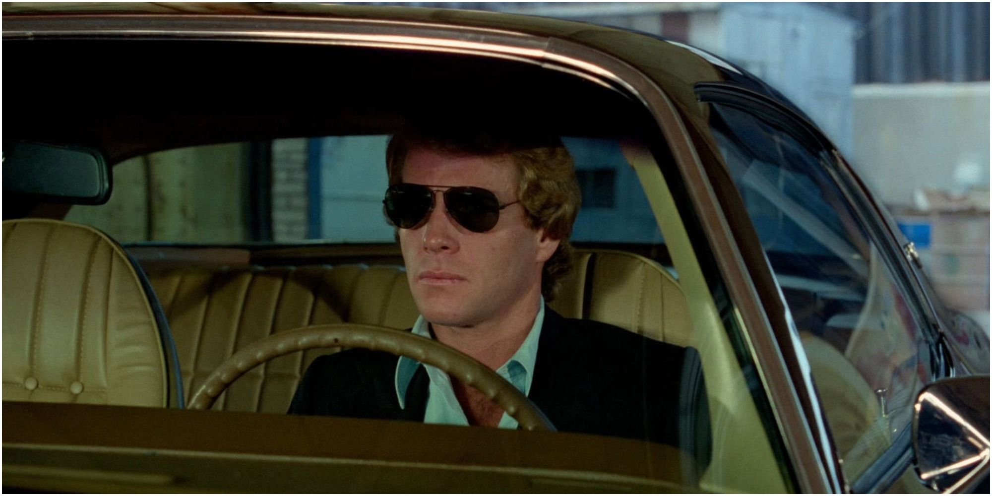 A screenshot of Ryan O'Neal in The Driver