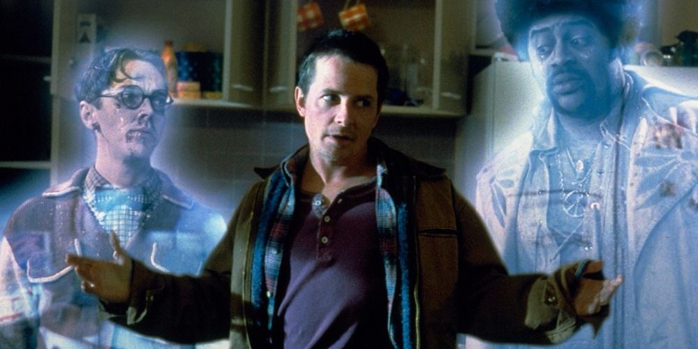 Michael J Fox winged by his ghost friends in The Frighteners