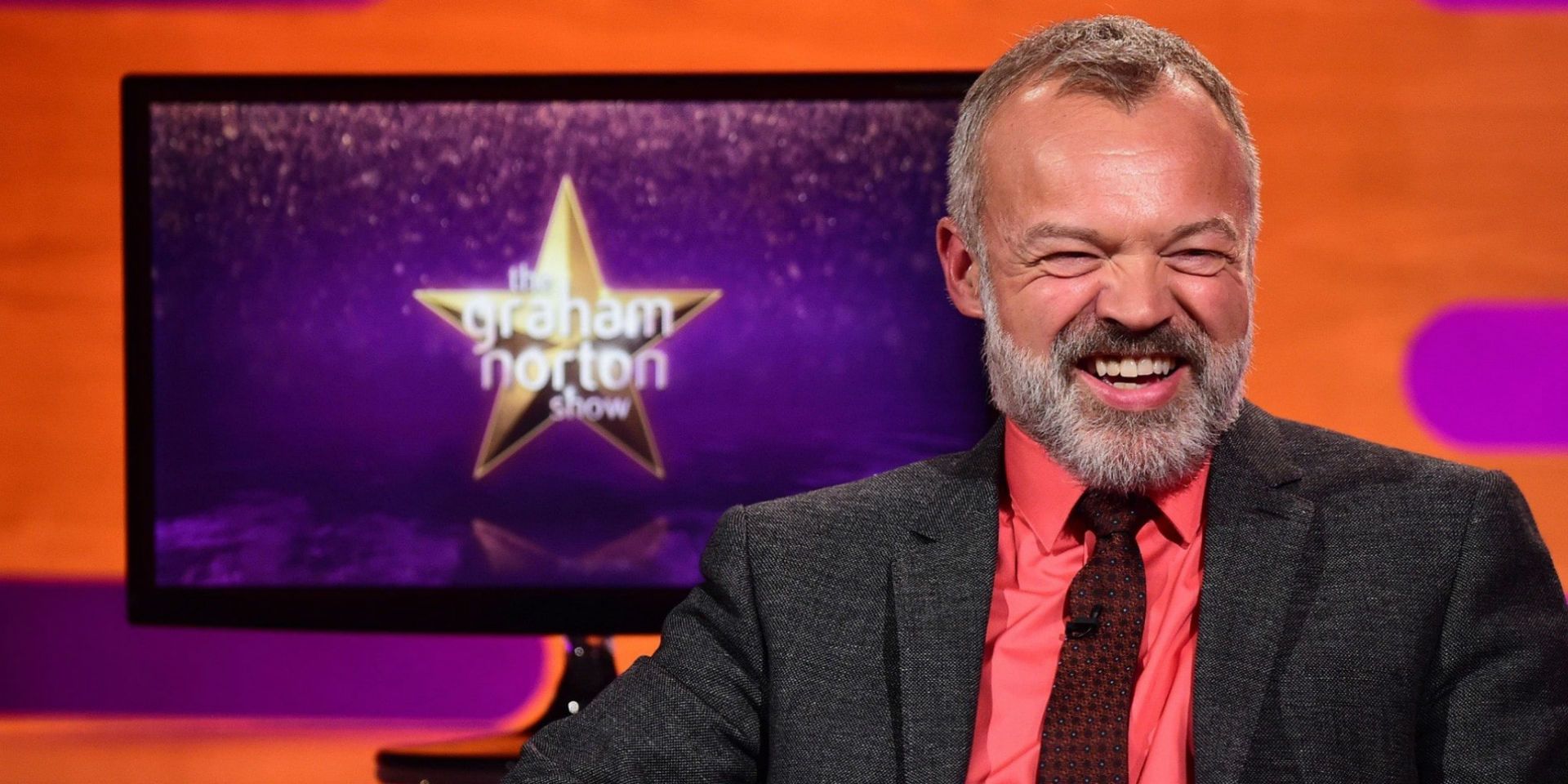 Graham Norton smiling on The Graham Norton Show