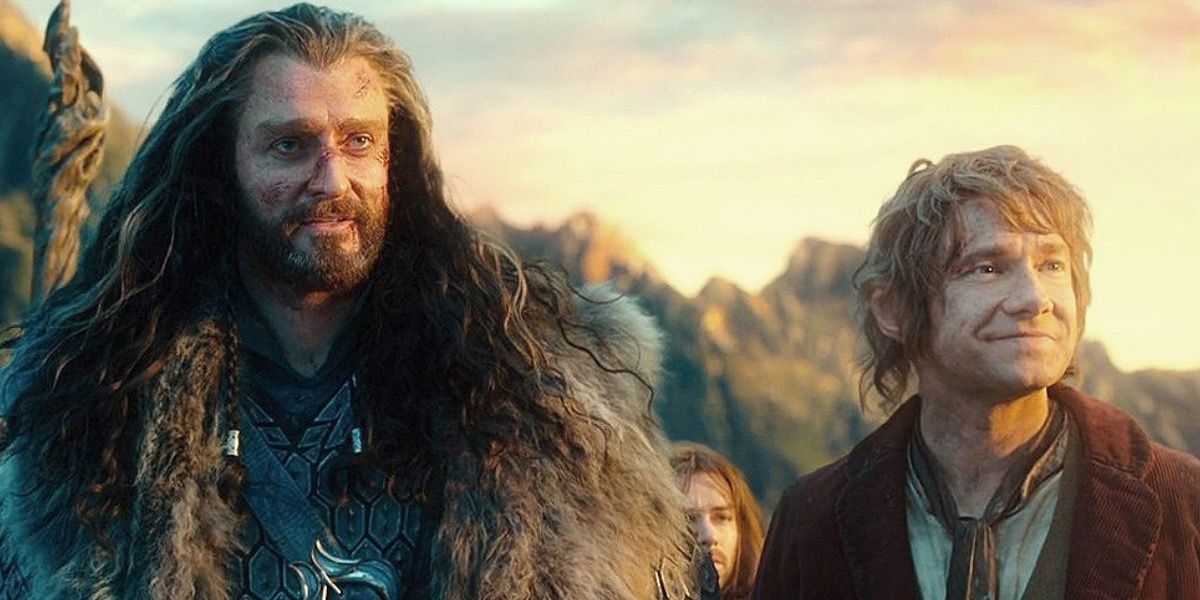 Bilbo Baggins and Thorin Oakenshield in The Hobbit
