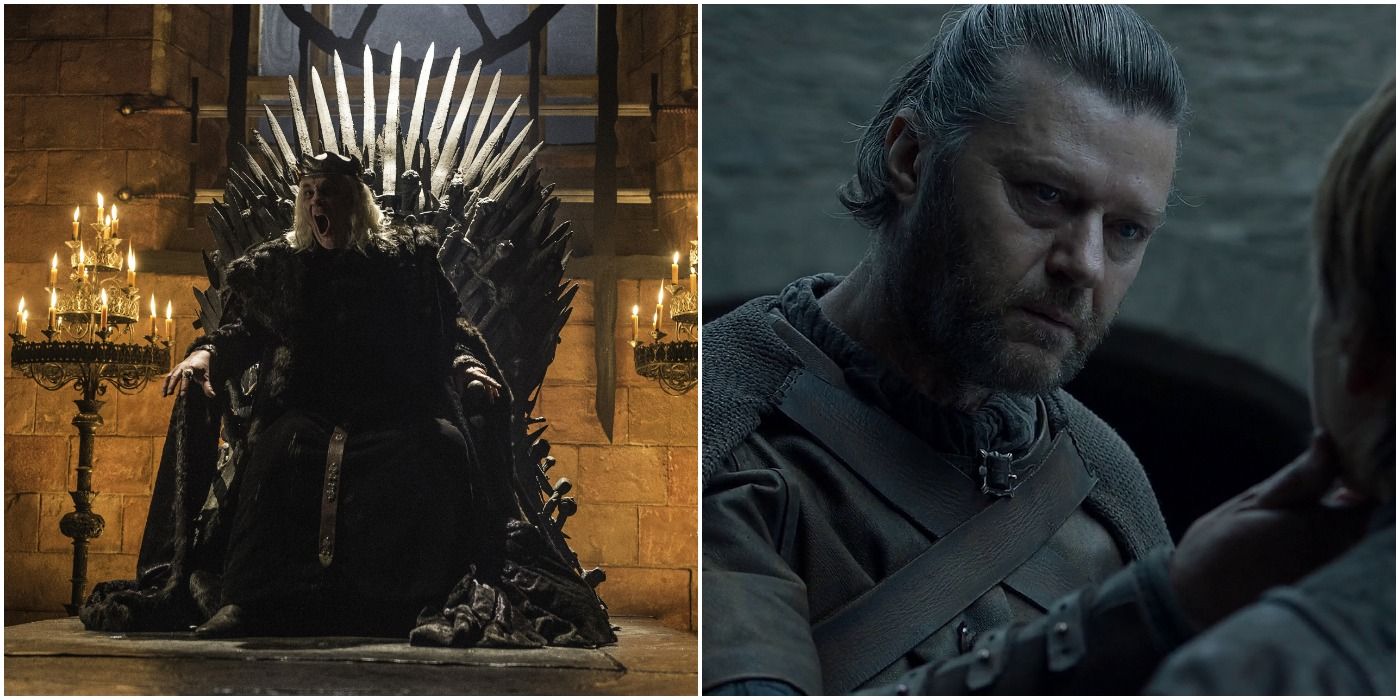 The Mad King Aerys II and Rickard Stark, Ned's father.